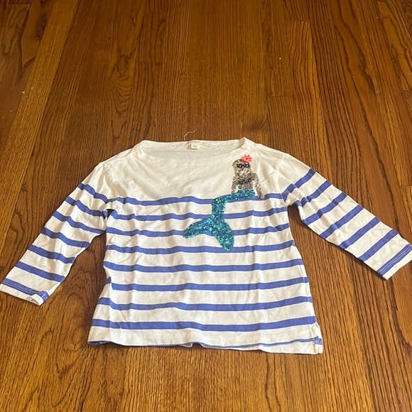 Crewcuts Boy’s Striped Mermaid Long Sleeve Size 6/7 - Picture 1 of 5